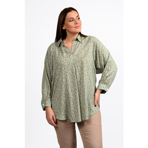 Блуза SVESTA, размер 58, зеленый