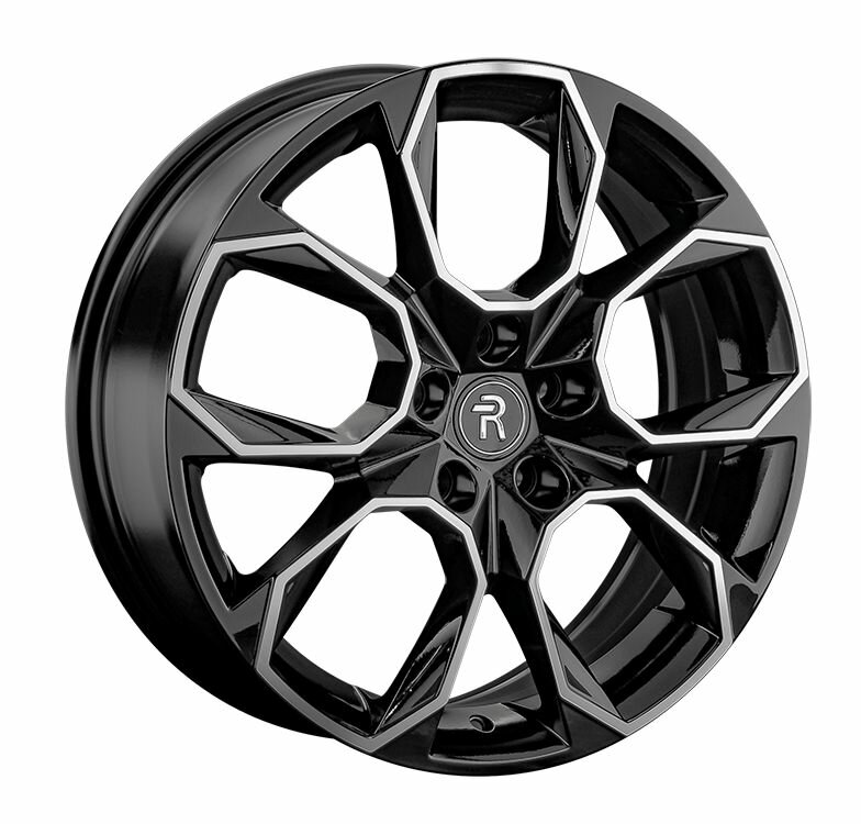 Колесный диск Replay SK169 18x7" PCD5x112 ET43 D57,1 черный глянцевый с полированными лучами