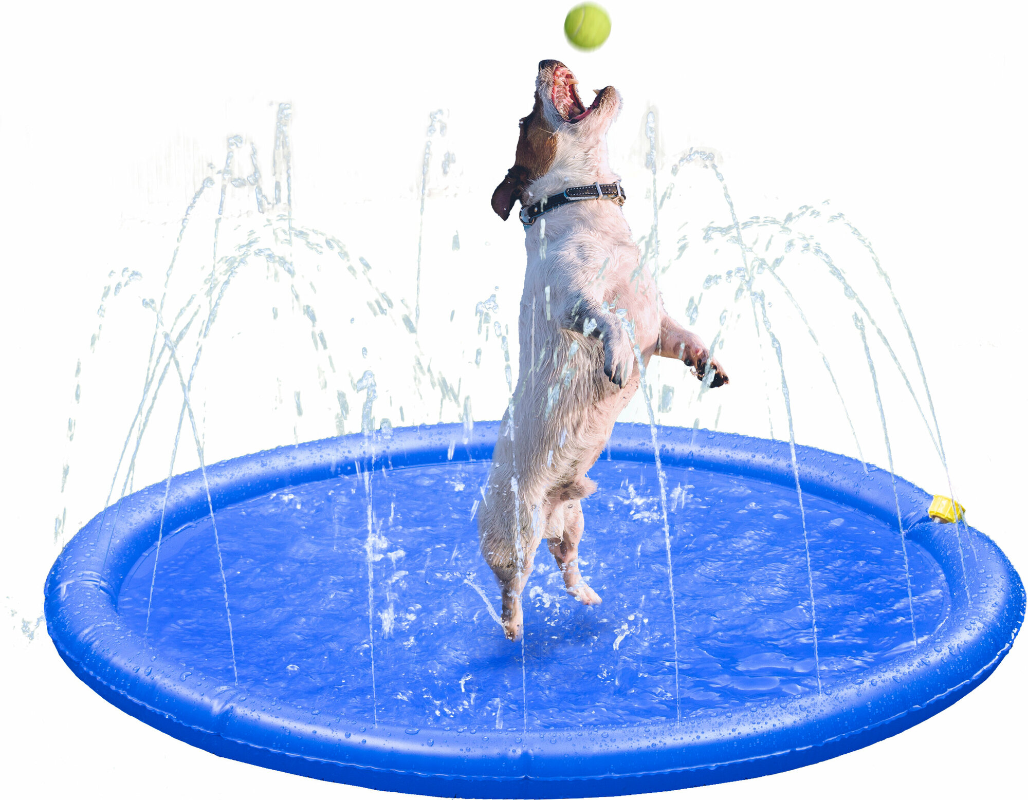 Коврик-фонтан, уличный душ для собак (Flamingo, диаметр 1 м) опрыскивающий охлаждающий бассейн