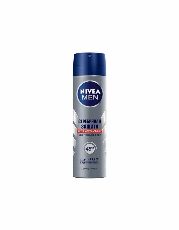 Дезодорант-антиперспирант спрей Nivea Men Серебряная защита, 150 мл, 1 шт