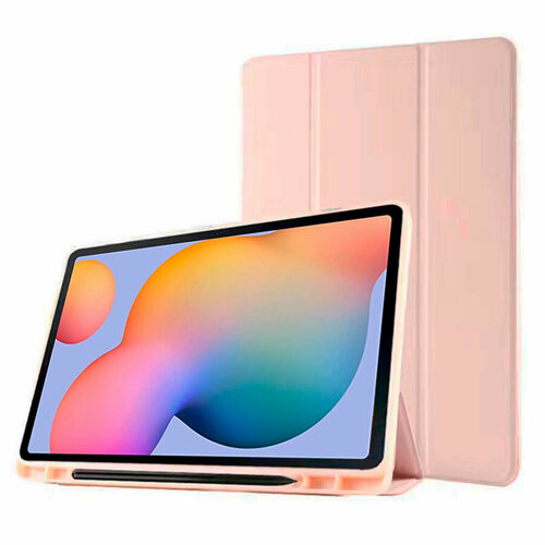 Чехол для планшета Samsung Galaxy Tab S6 Lite 2024, 2022, 2020 10.4 дюйма (P610, P613, P615, P619, P620, P625), держатель для стилуса, пудровый розовый
