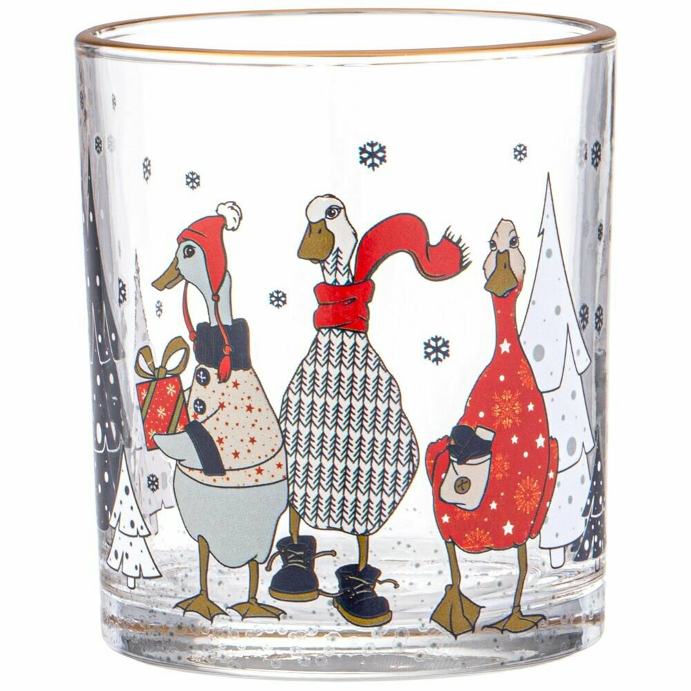 Набор новогодних стаканов Agness "Family Farm Christmas" 310 мл 4 шт. — фото 1