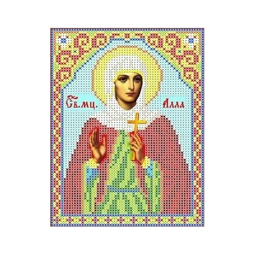 Набор для вышивания Каролинка #КБИН(Ч) 5013 Святая Алла, Вышивка бисером, 13 х 18 см