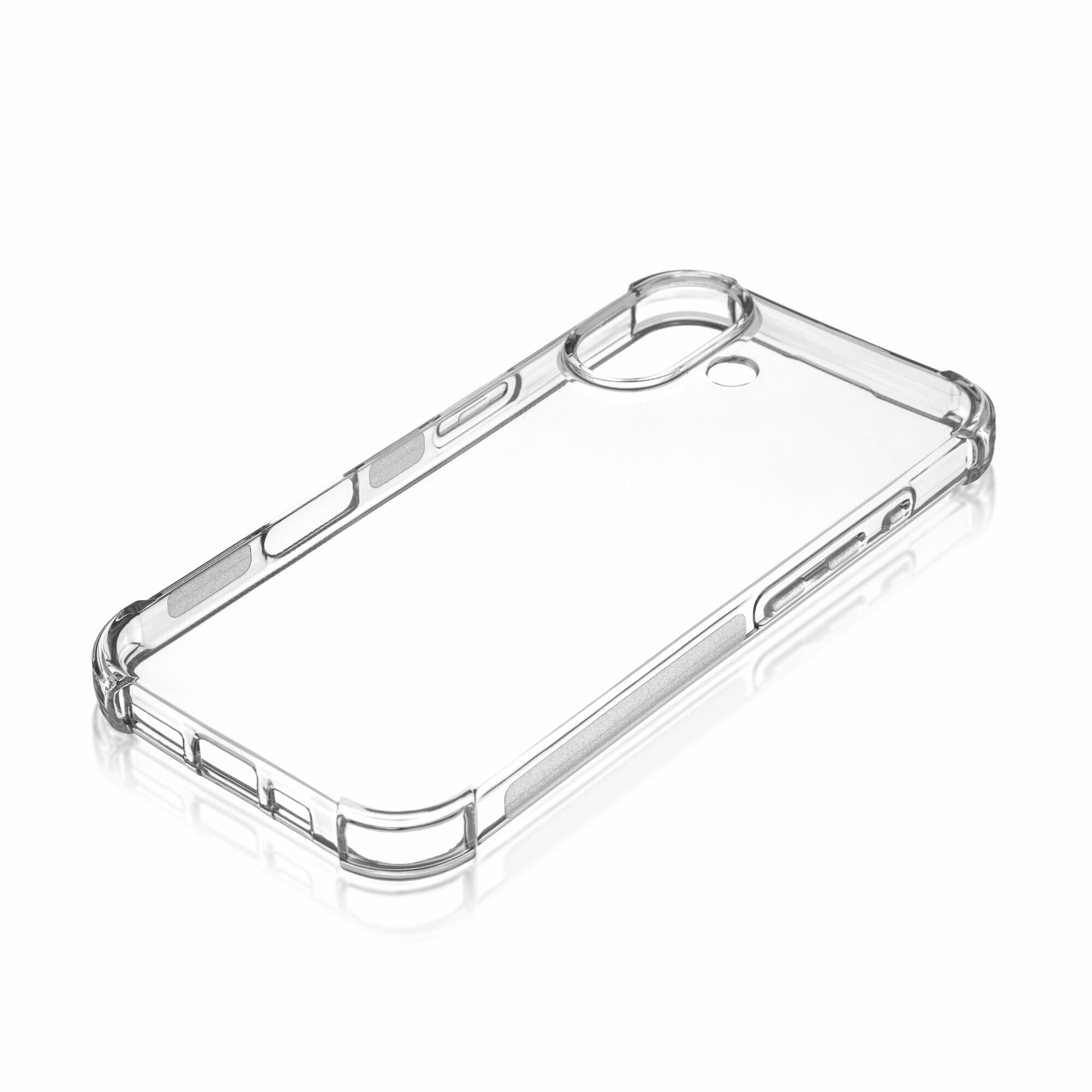 Противоударный чехол BROSCORP на Apple iPhone 16 (Айфон 16), с усиленнными углами, прозрачный — фото 1