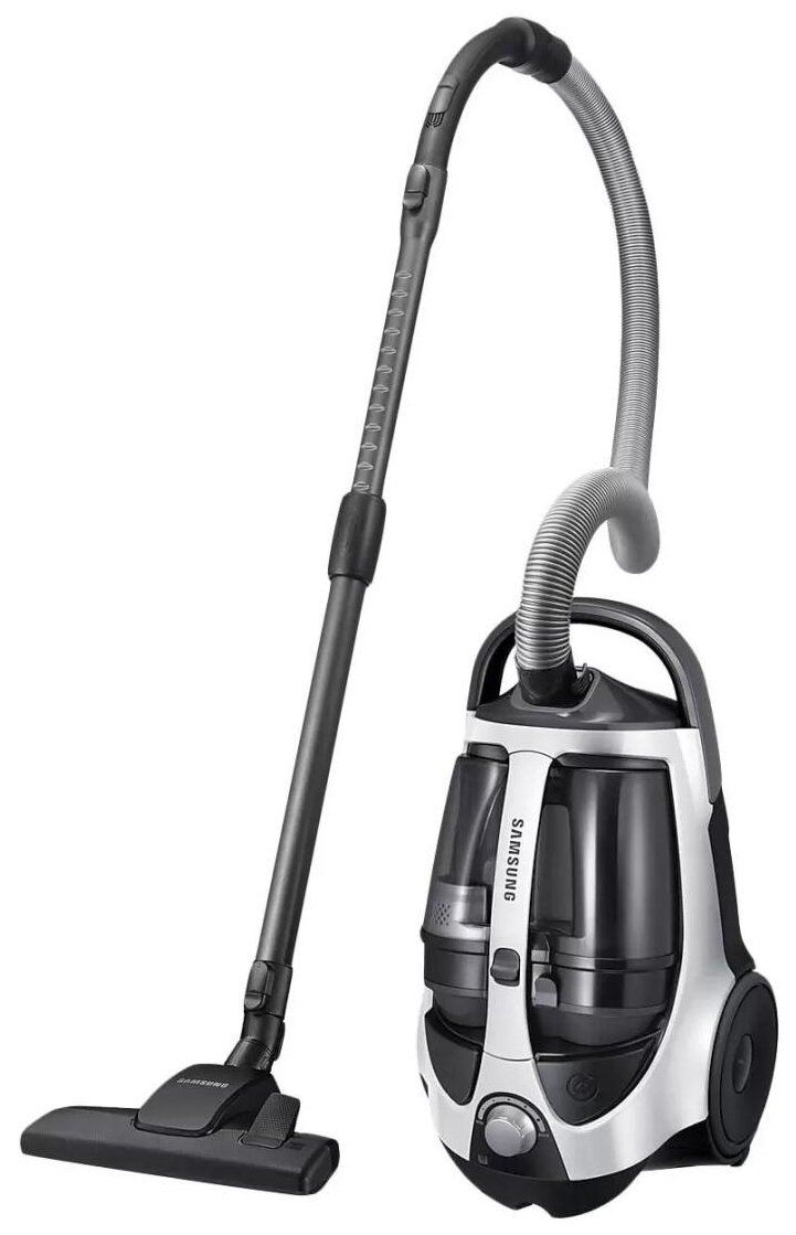 Пылесос Samsung VCC8835, сухая уборка, мощность всасывания 380Вт, контейнер 2л, белый — фото 1