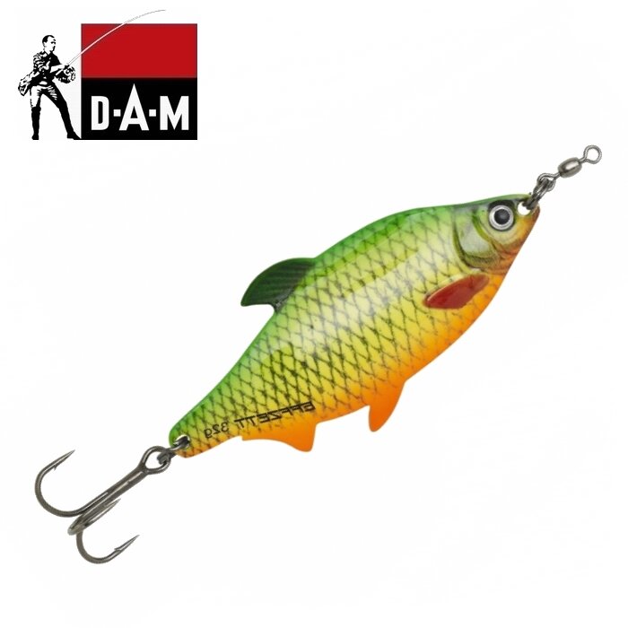 Блесна Колеблющаяся DAM Effzett Roach Spoon 70мм/17г, цвет Fire Roach UV