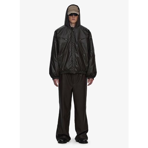 фото Кожаная куртка fable crumpled faux-leather, размер xl, коричневый
