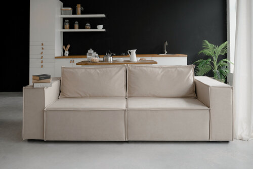 Изображение товара Диван-кровать Марони, 250x90x78, бежевый, еврокнижка, из двух модулей