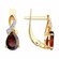 Золотые серьги Diamant online 269387 с фианитом и гранатом