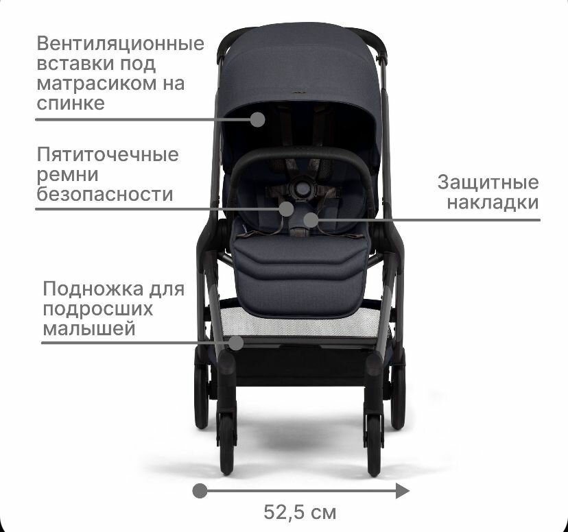 Коляска прогулочная JOOLZ Hub2 Stone Grey — фото 1