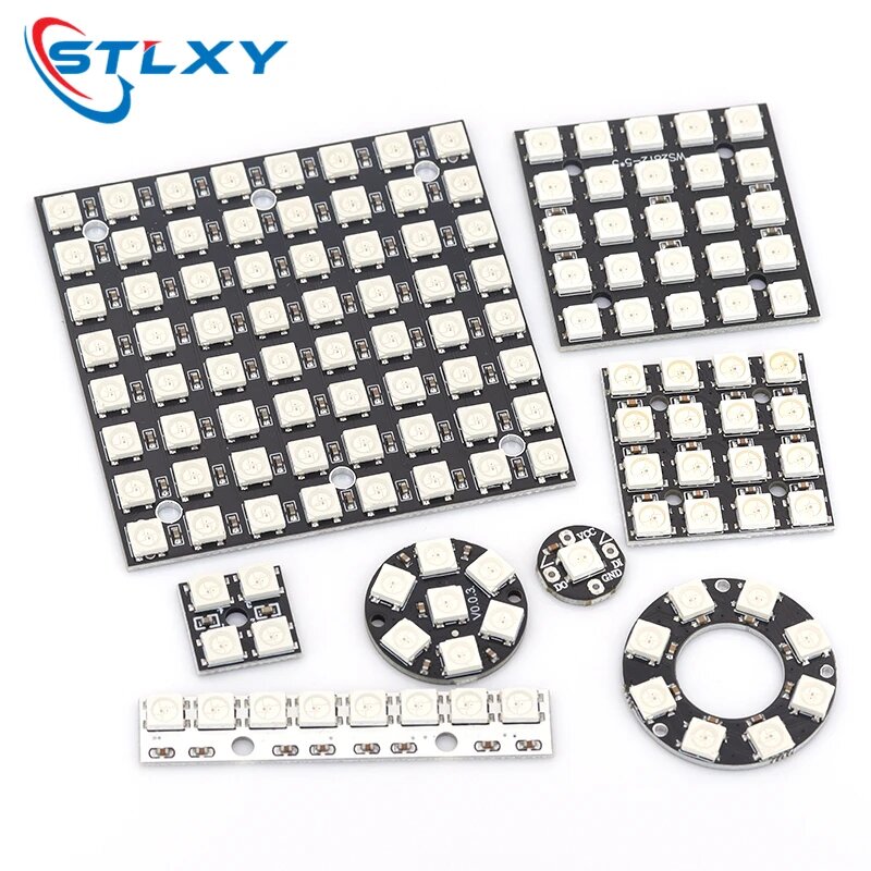 5V 1Bit 3 4Bit 7 8Bit 9 12Bit 16Bit 24Bit 32Bit 64 Bits WS2812 5050 RGB LED Ring Lamp Light + Integrated Drivers For Arduino Diy, Rotundity 1Bits — фото 1