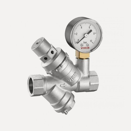 Изображение товара Регулятор давления воды 1/2 с фильтром и манометром ViEiR