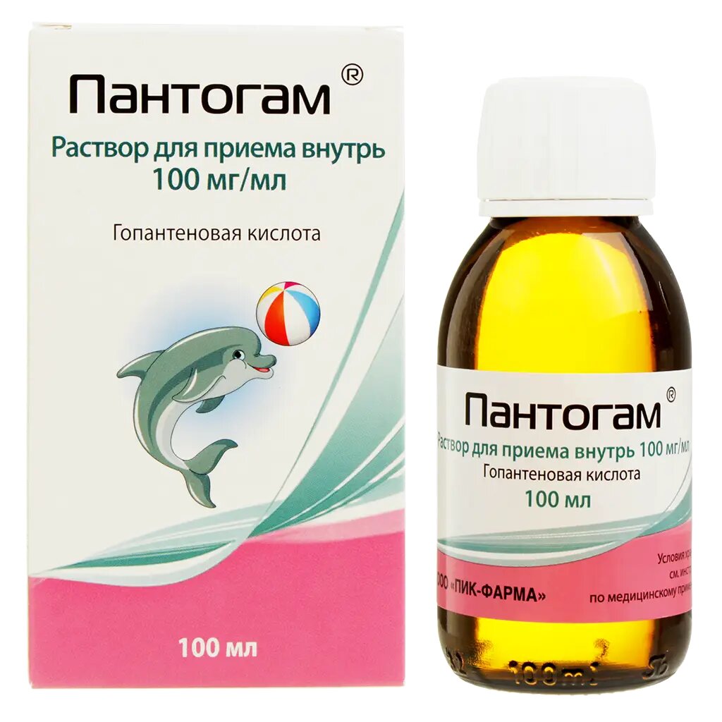 Пантогам раствор для приема внутрь 100 мг/мл 100 мл 1 шт