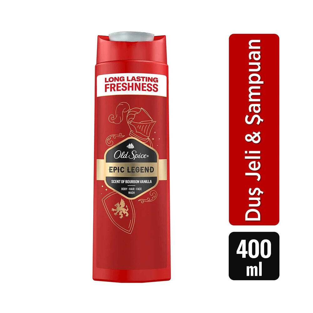 Гель для душа и шампунь Old Spice "Epic Legend", унисекс, 3в1, 400 мл