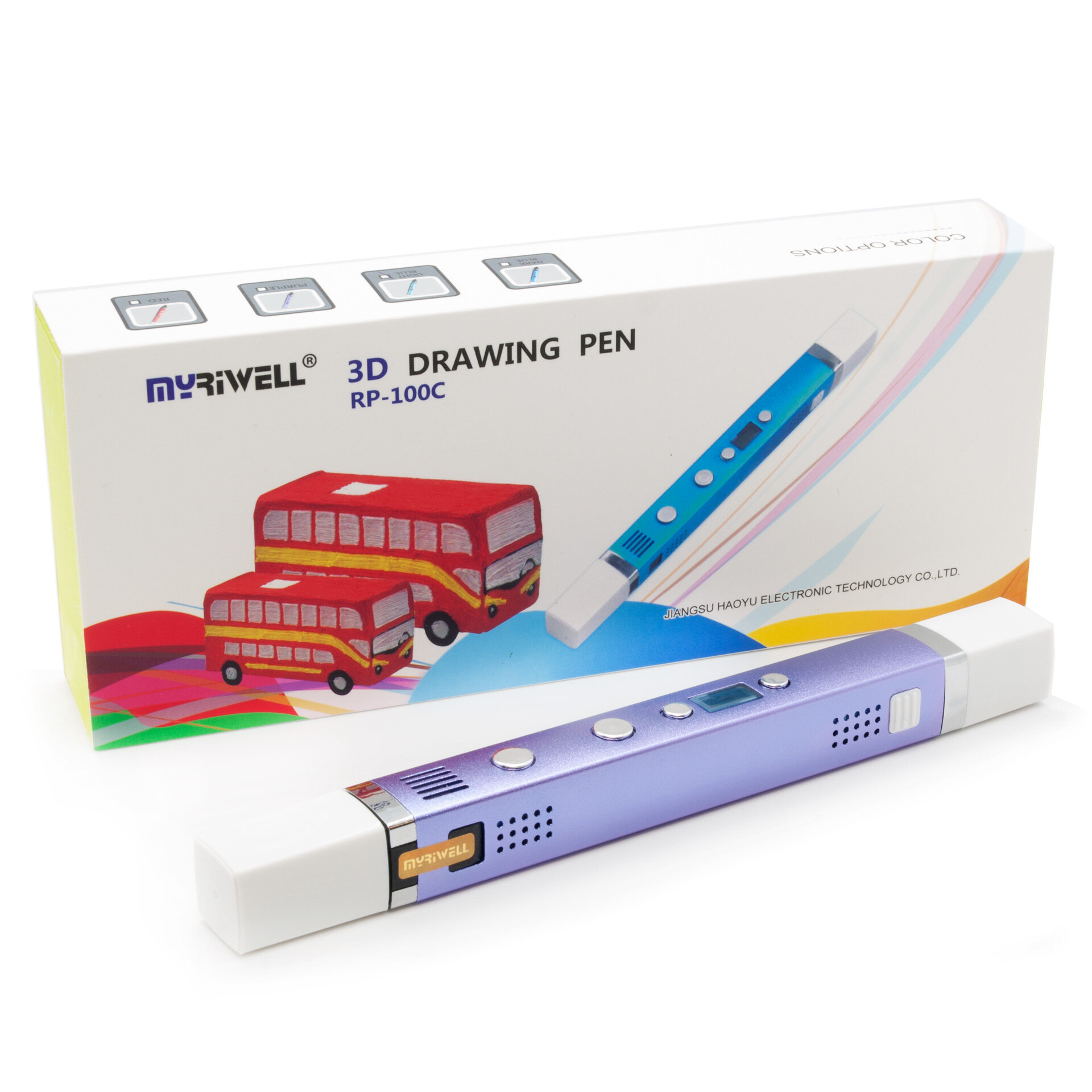 Картинки 3D ручка MyRiwell RP100C, (цвет: фиолетовый)