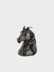 Свеча, 7x10 см, с блестками, черная, Лошадь, Horse black