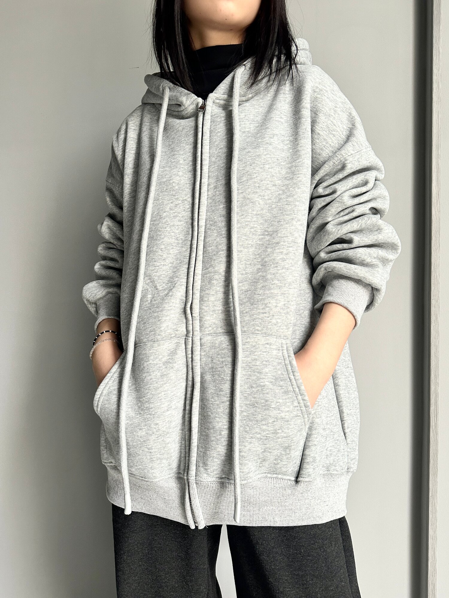 Худи INK Черный, серый, светло-серый, размер Std, , серый — фото 1