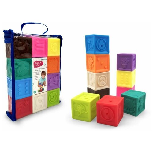 Мягкие кубики для малышей Elefantino, 1 набор