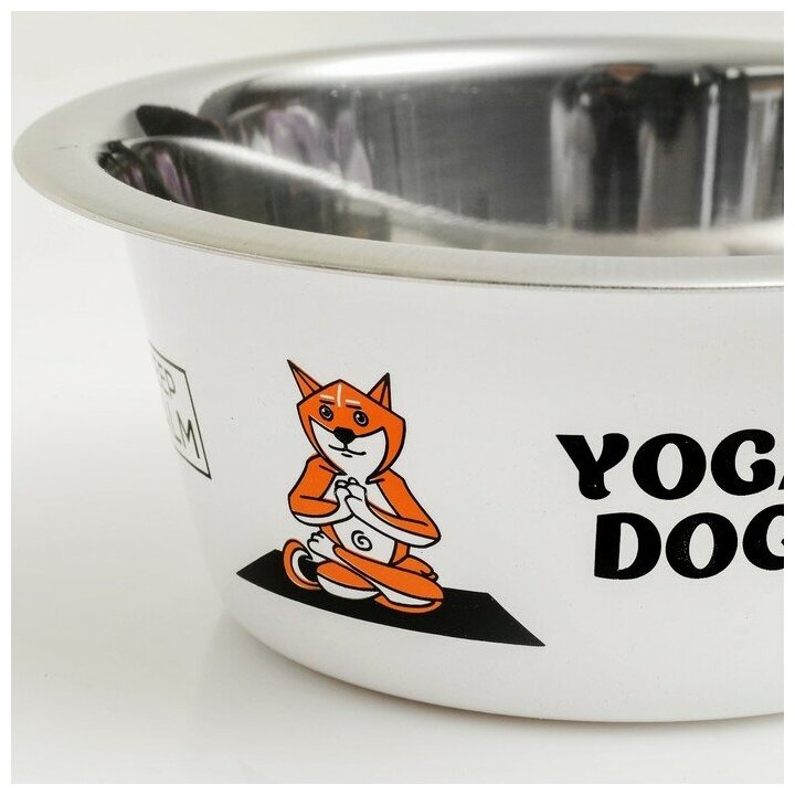 Миска "Пижон. Yoga Dog", стандартная , 450 мл