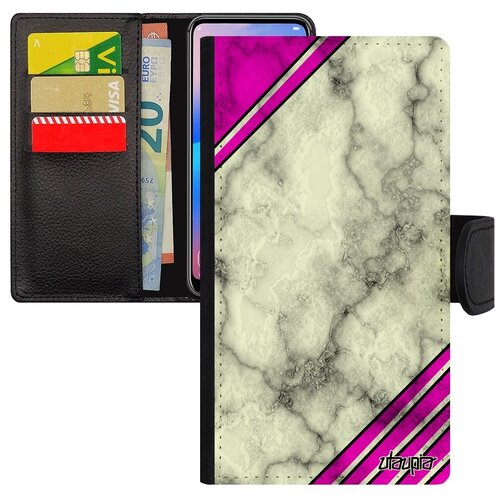 фото Противоударный чехол книжка на смартфон // xiaomi mi 8 lite // "уголок" эффект фон, utaupia, светло-серый