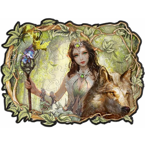 Фигурные пазлы Принцесса эльфов 100 дет. 18х23 см