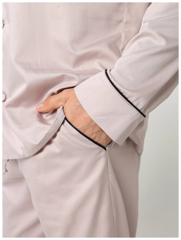 Пижама мужская из тенселя с брюками и рубашкой "Хьюстон", размер 48 - фотография № 7