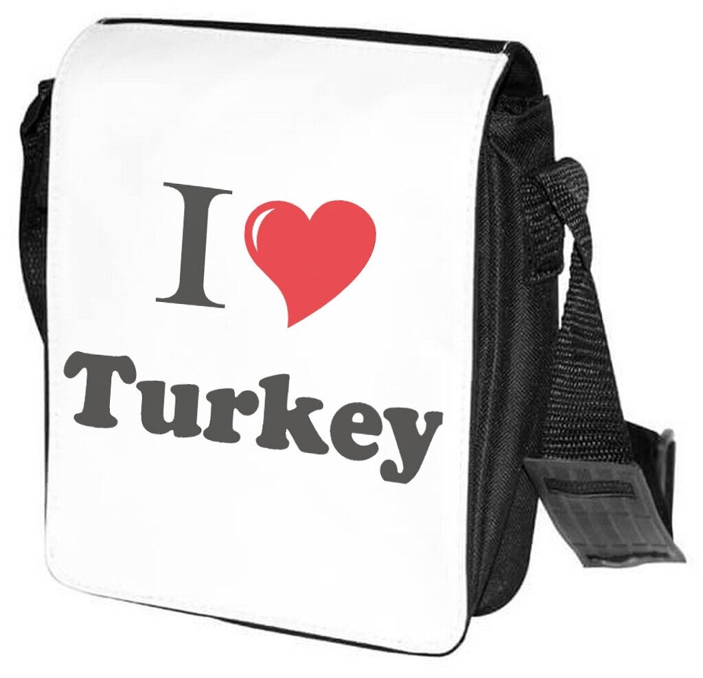 Сумка на плечо CoolPodarok Путешествия. I love Turkey 