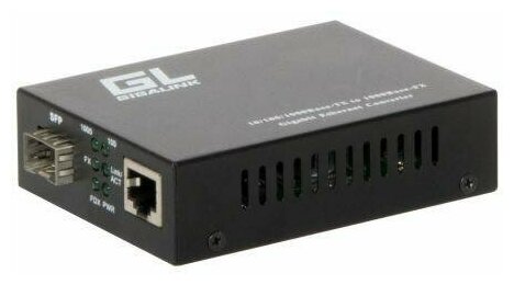 Медиаконвертер GIGALINK RJ-45x1 Гбит/с SFPx1 Гбит/с (GL-MC-UTPG-SFPG-F. r2)