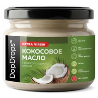 Кокосовое масло DopDrops Extra Virgin первого холодного отжима, нерафинированное, 250 мл