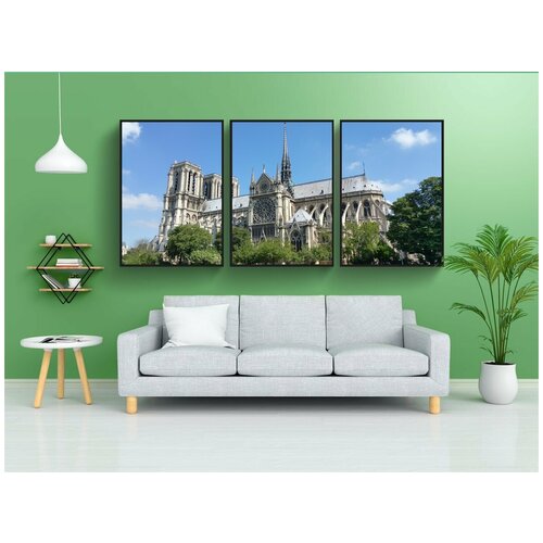 фото Набор модулных постеров для интерьера "нотр, дама, кафедральный собор" 60x90 см. в тубусе, без рамки lotsprints