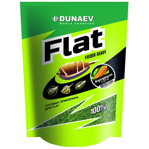 Прикормка натуральная Dunaev FLAT Feeder Ready Кукуруза 1 кг дунаев прикормка dunaev flat feeder ready 1 кг креветка