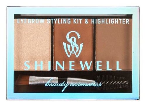 Набор для бровей Shinewell Eyebrow Styling Kit & Highlighter т. 01 6,23 г
