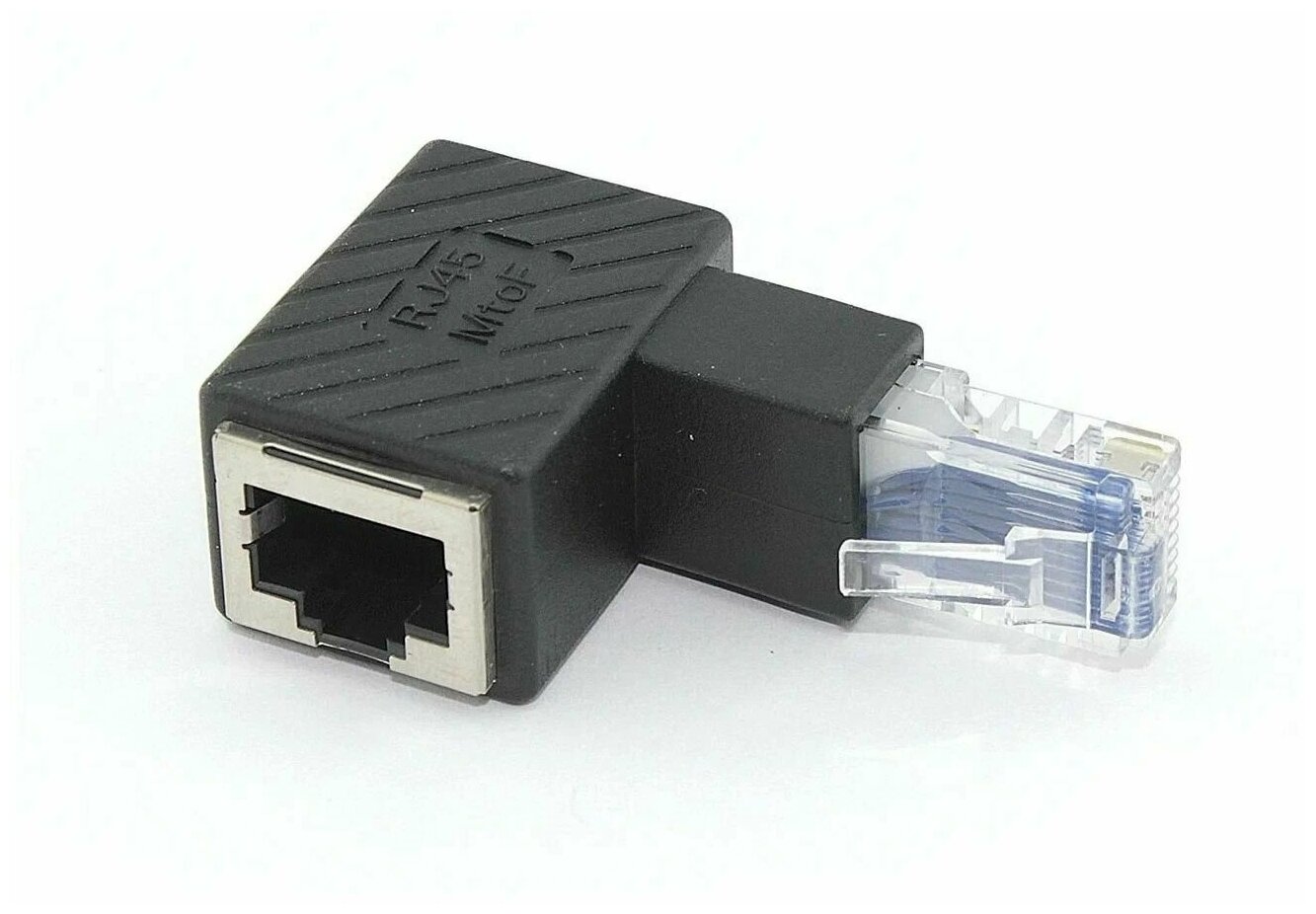 Универсальный угловой переходник 90 градусов (соединитель, интернет адаптер, коннектор) RJ45 для Cat5 Cat6 LAN Ethernet