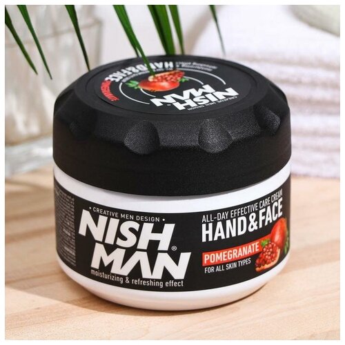 NISHMAN Гранатовый крем для лица и рук NISHMAN HAND & FACE CREAM, 300 мл уход за кожей для мужчин nishman увлажняющий крем для лица и рук с ароматом граната