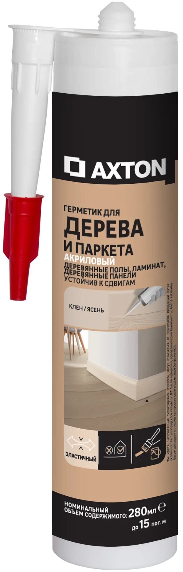 фото Герметик для дерева Axton акриловый цвет клен/ясень 280 мл