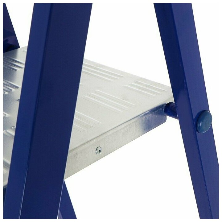 Стремянка стальная STAIRS синяя 3 ступени - фото №3