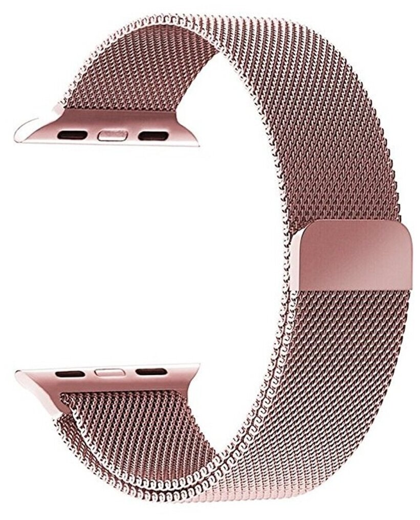 Ремешок Milanese Loop Stainless Steel для Apple Watch 42/44/45 mm Розовое Золото