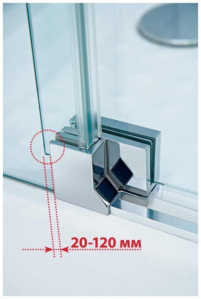 Душевой уголок CEZARES SLIDER-R-2-80/90-C-Cr - фото №5