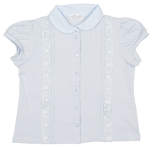 Школьная блуза Белый Слон, размер 140, голубой