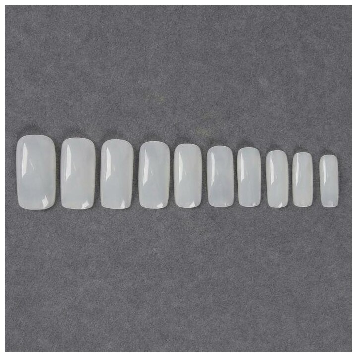 Типсы для наращивания ногтей, форма мягкий квадрат, 500 шт, 10 размеров - фотография № 5