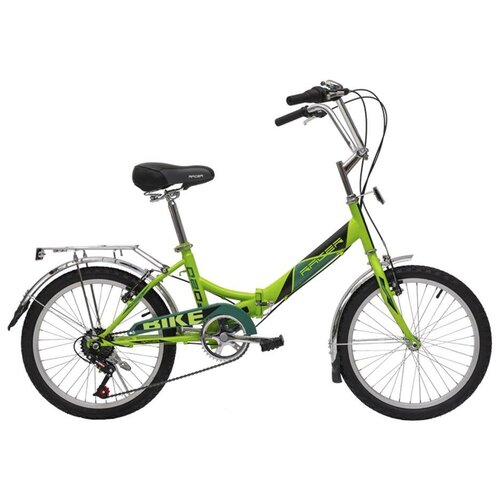 фото Велосипед детский racer 20 6 скоростей складной зеленый