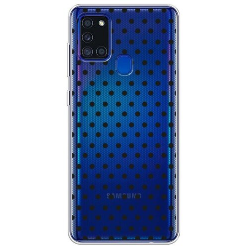 фото Силиконовый чехол "сетка в горох черная" на samsung galaxy a21s / самсунг галакси a21s case place