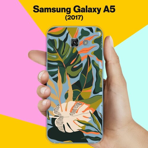 Силиконовый чехол на Samsung Galaxy A5 (2017) Растения / для Самсунг Галакси А5 2017 жидкий чехол с блестками панда из кусочков на samsung galaxy a5 2017 самсунг галакси а5 2017