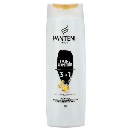 Шампунь для волос Pantene 3 в 1 «Густые и крепкие», для тонких и ослабленных волос, 360 мл