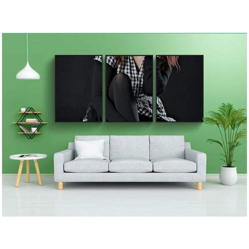 фото Набор модулных постеров для интерьера "женщина, девочка, салон красоты" 60x90 см. в тубусе, без рамки lotsprints