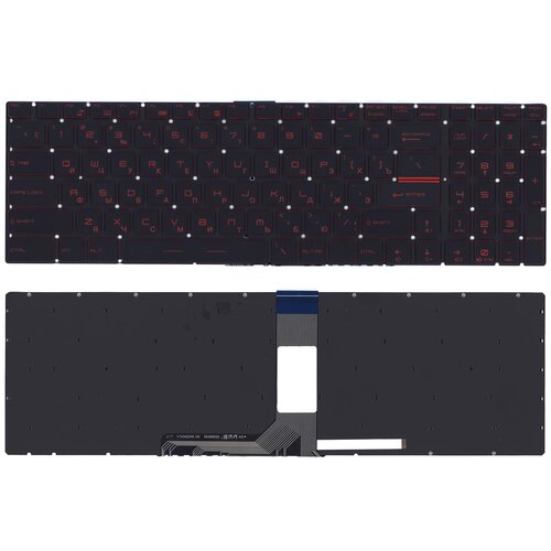 Клавиатура для ноутбука MSI GT72 GS60 GS70 GP62 GL72 GE72 черная с красной подсветкой 2761₽