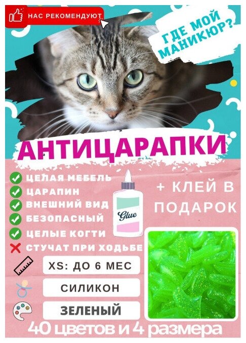 Антицарапки размер XS-котята до 6 месяцев