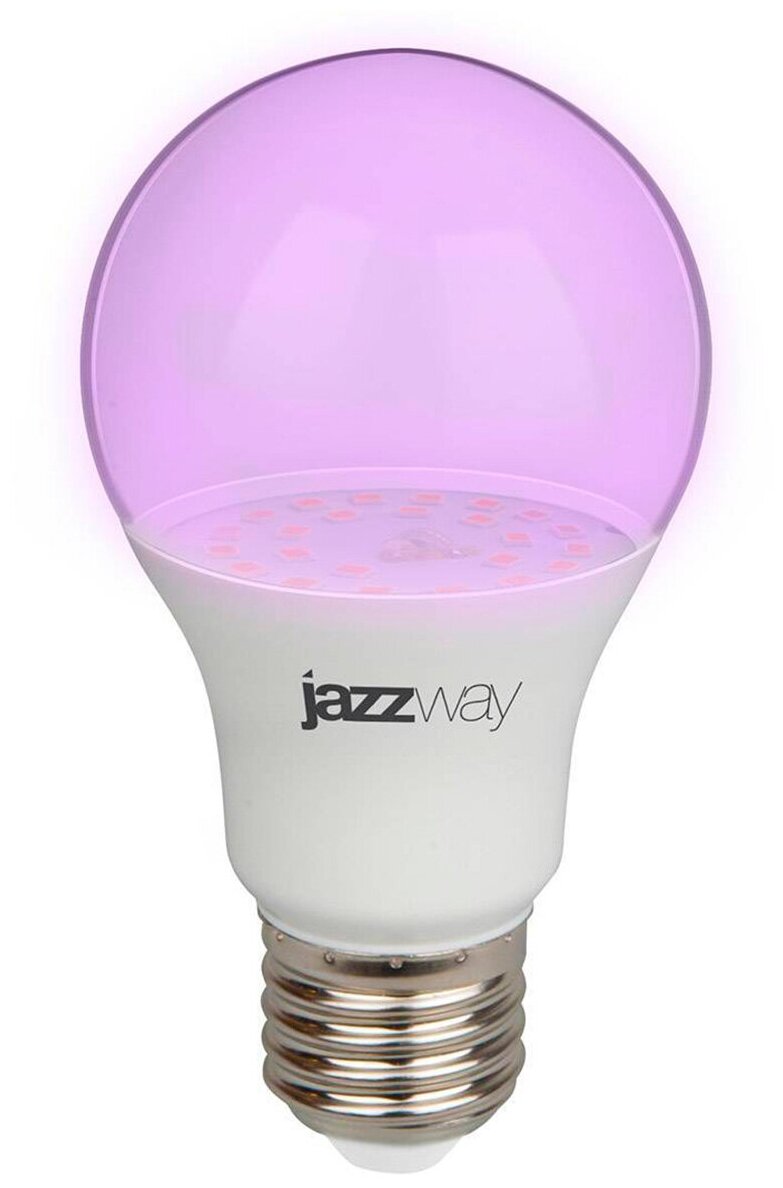 Лампа светодиодная LED 9Вт A60 Е27 CLEAR ( для растений) Jazzway - фотография № 8