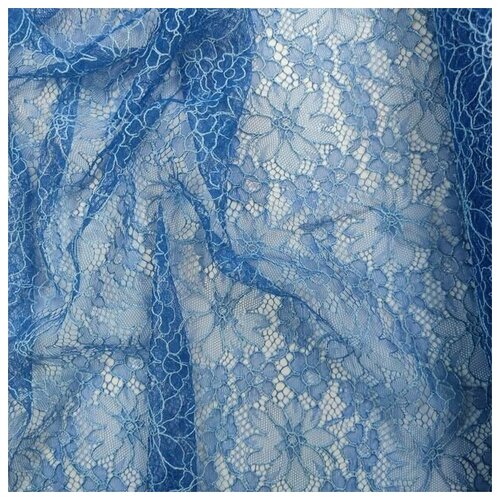Ткань плательная кружево (голубой) 80% полиамид, 20% вискоза италия 50 cm*90 cm