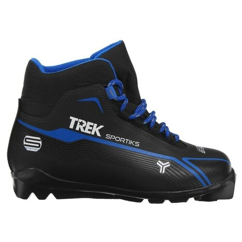 фото Ботинки лыжные trek sportiks sns ик, цвет чёрный, лого синий, размер 36 нет бренда